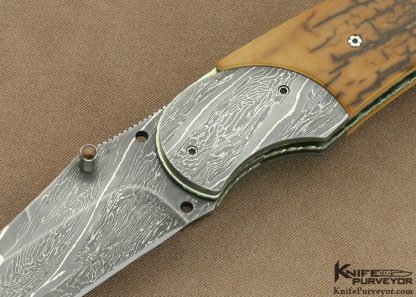 Corrie Schoeman Custom Knife  Damascus Linerlock - Image 2