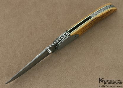 Corrie Schoeman Custom Knife  Damascus Linerlock - Image 4