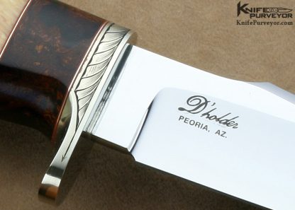 D'Holder Custom Knife "My Knife" Mitchell's Clip Engraved By Bruce Christensen - Image 2