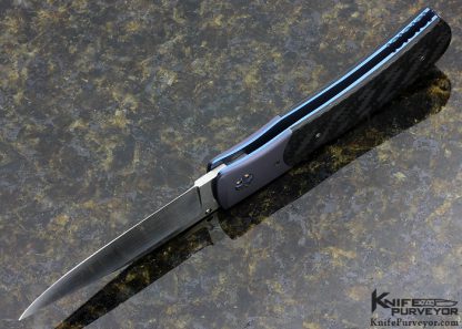 Howard Hitchmough Custom Knife Carbon Fiber & Titanium Lockback - Image 5