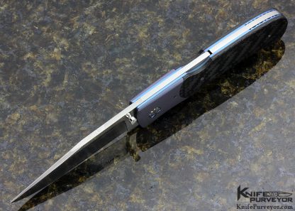 Howard Hitchmough Custom Knife Carbon Fiber & Titanium Lockback - Image 4