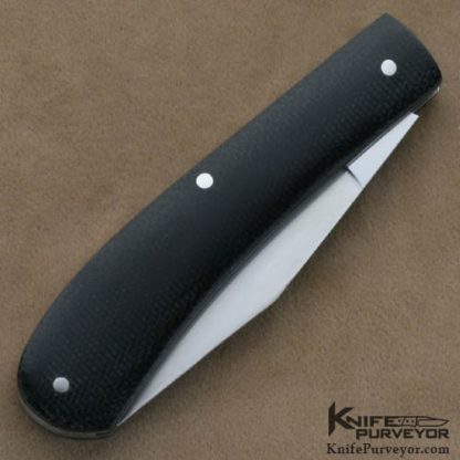 Ian van Reenan Custom Knife Black G-10 Shadow Pattern Slip Joint - Image 3