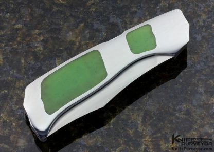 Jack Busfield Custom Knife Green Jade Persian Lockback - Image 3