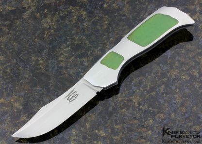 Jack Busfield Custom Knife Green Jade Persian Lockback