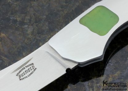 Jack Busfield Custom Knife Green Jade Persian Lockback - Image 2