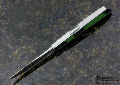 Jack Busfield Custom Knife Green Jade Persian Lockback - Image 4