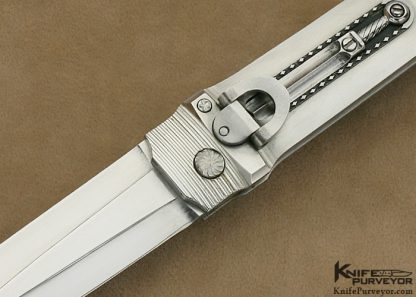 Jack Levin Custom Knife Machined Titanium & Steel Automatic - Image 2