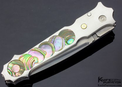 Jack Levin Custom Knife Abalone Inlaid Automatic Dagger - Image 3