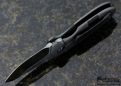 Jared Price Custom Knife Titanium Frame Lock with Zirconium Clip, Back Bar and Pivot Accent - Image 4