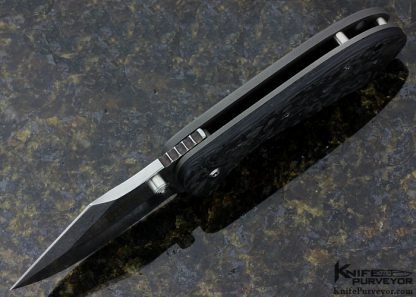 Jared Price Custom Knife Marbled Carbon Fiber & Titanium Frame Lock - Image 5