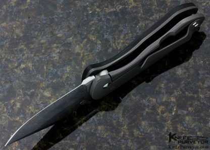 Jared Price Custom Knife Marbled Carbon Fiber & Titanium Frame Lock - Image 4