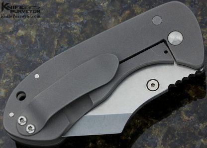 Jared Price Custom Knife Marbled Carbon Fiber & Titanium Frame Lock - Image 3