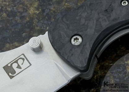 Jared Price Custom Knife Marbled Carbon Fiber & Titanium Frame Lock - Image 2