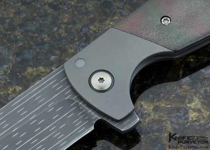 Jared Price Custom Knife Chad Nichols "Starfire" Damascus, Titanium & Zirconium "Osprey" Frame Lock Flipper - Image 2