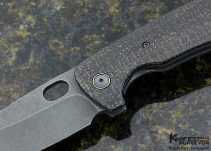 Jared Price One Off Lightning Strike Carbon Fiber Frame Lock - Image 2