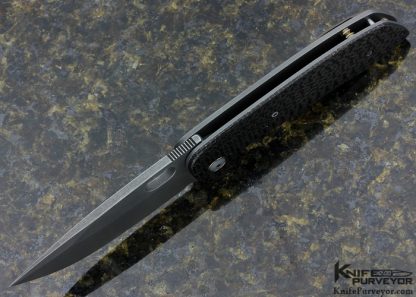 Jared Price One Off Lightning Strike Carbon Fiber Frame Lock - Image 4