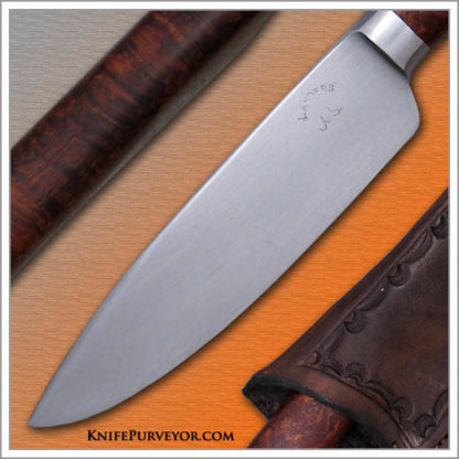 Jerome Anders' Custom Knife: Master Smith Integral Utility with Burlwood Scales - Image 2