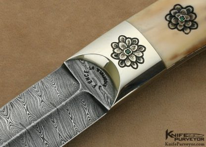 Jim Ence Custom Knife Damascus & Carved  Boot Dagger - Image 2