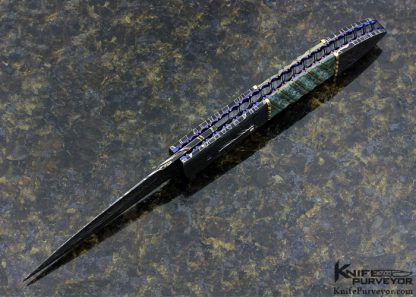 Jim Minnick Custom Knife Fluted & Braided 24 Kt Gold Inlaid Auto - Image 4