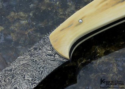 Jim Siska Custom Knife Small Skinner with Damascus - Image 2