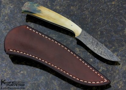 Jim Siska Custom Knife Small Skinner with Damascus - Image 3