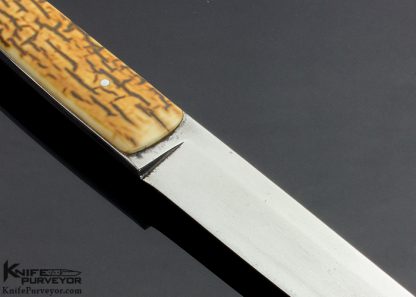 Jimmy Fikes Custom Knife Integral Fixed Blade with Mammoth Scales - Image 4