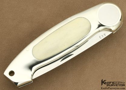 Jimmy Lile Custom Knife #79 Walrus Bone Interframe Button Lock - Image 3