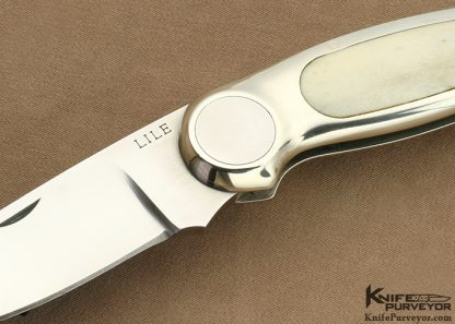 Jimmy Lile Custom Knife #79 Walrus Bone Interframe Button Lock - Image 2