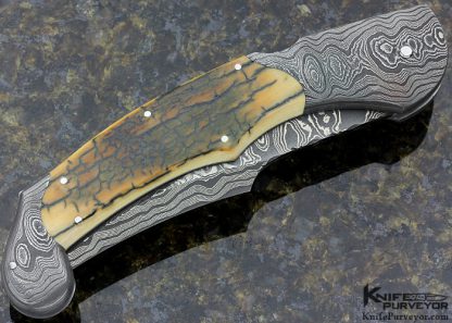 Joe Kious Custom Knife Damascus Large Persian Automatic - Image 3