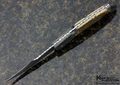 Joe Kious Custom Knife Damascus Large Persian Automatic - Image 4