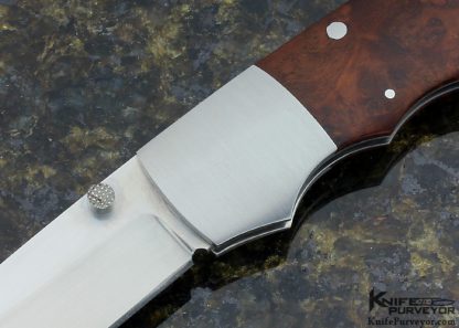 Joe Kious Custom Knife #2 Folding Fighter Madrone Burl Lockback - Image 2