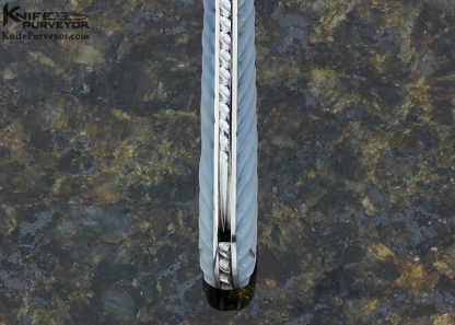 Joe Kious Custom Knife Fluted Mother of Pearl Lockback - Image 8