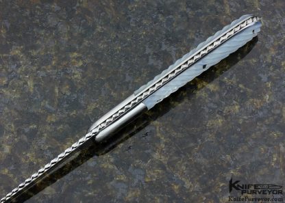 Joe Kious Custom Knife Fluted Mother of Pearl Lockback - Image 6