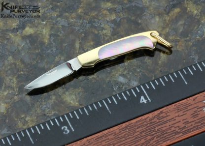 Joe Kious Custom Knife 14Kt Gold Miniature Slipjoint