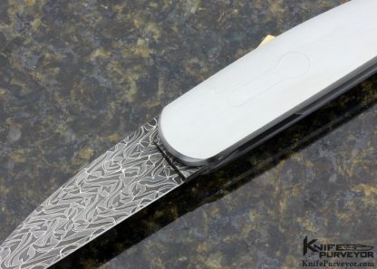 Joe Kious Custom Knife Robert Eggerling Mosaic Damascus Midlock Automatic - Image 2