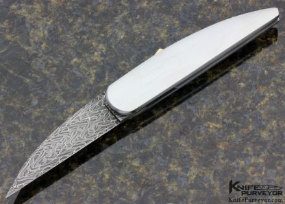 Joe Kious Custom Knife Robert Eggerling Mosaic Damascus Midlock Automatic