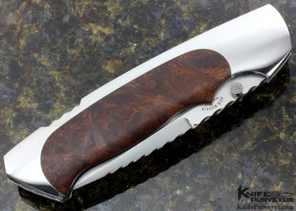 Joe Kious Custom Knife Desert Ironwood Lockback - Image 5