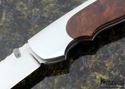 Joe Kious Custom Knife Desert Ironwood Lockback - Image 2