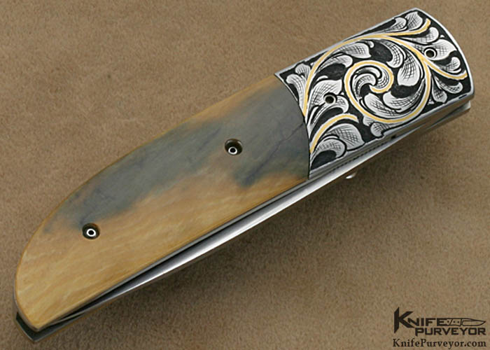 Joel Chamblin Custom Knives Jeff Flannery Engraved Linerlock 