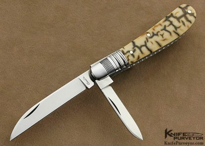 Joel Chamblin Custom Knife 2 Blade Wharncliff Swayback Slip Joint