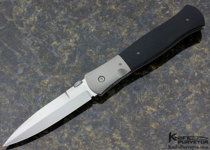 John W. Smith Custom Knife Black G-10 Linerlock Dagger