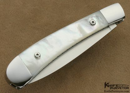 John Fraps Custom Knife Mother of Pearl Shell Slip Joint - Image 4