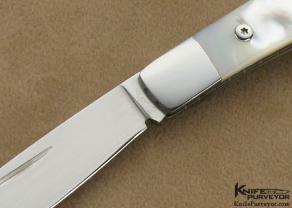 John Fraps Custom Knife Mother of Pearl Shell Slip Joint - Image 2