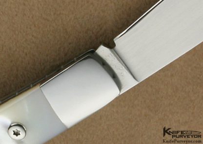 John Fraps Custom Knife Mother of Pearl Shell Slip Joint - Image 3