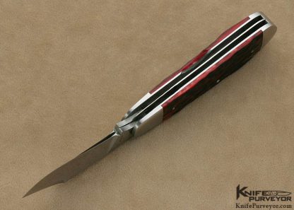 John Howser Custom Knife Red Jigged Bone Double Bladed Slip Joint - Image 5