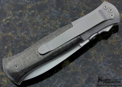 John W. Smith Custom Knife Carbon Fiber Linerlock Dagger - Image 3