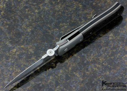 John W. Smith Custom Knife Carbon Fiber Linerlock Dagger - Image 4