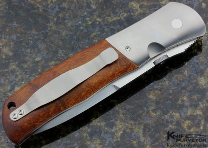 John W. Smith Custom Knife Burlwood & Titanium SD Linerlock - Image 3