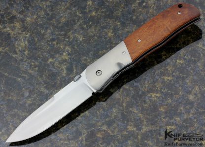 John W. Smith Custom Knife Burlwood & Titanium SD Linerlock