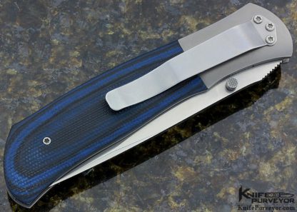 John W. Smith Custom Knife RC-1 Blue & Black G10 Linerlock - Image 3